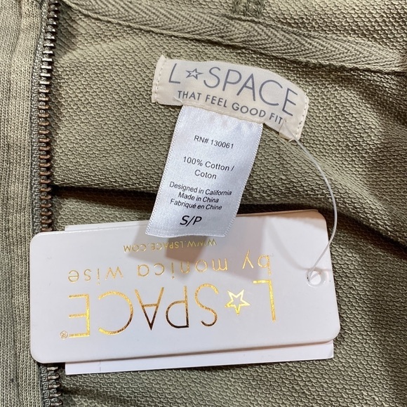 NWT L*Space Stay Cool Romper in Washed Army sz S - Picture 3 of 13